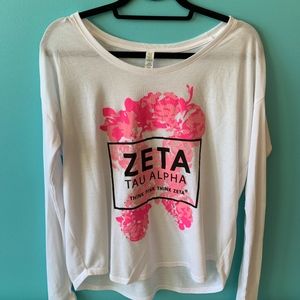 Zeta Tau Alpha - think pink long sleeve
